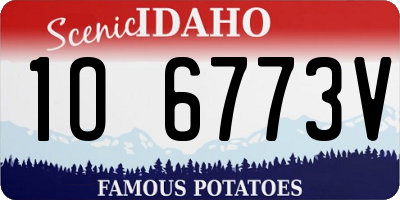 ID license plate 1O6773V