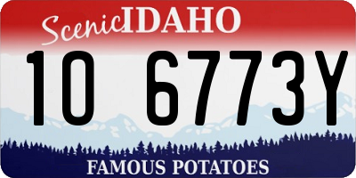 ID license plate 1O6773Y