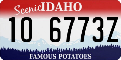 ID license plate 1O6773Z