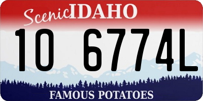 ID license plate 1O6774L