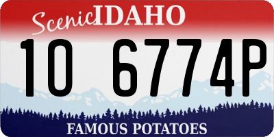 ID license plate 1O6774P