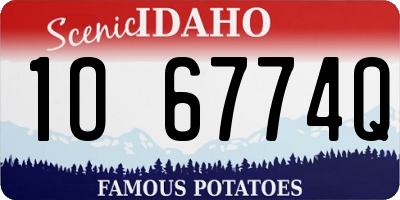 ID license plate 1O6774Q