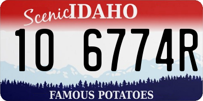 ID license plate 1O6774R