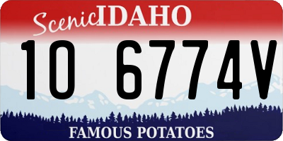ID license plate 1O6774V
