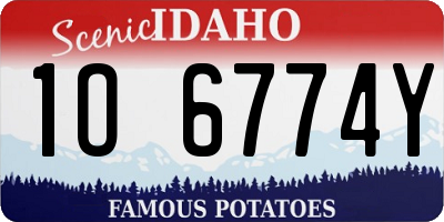 ID license plate 1O6774Y