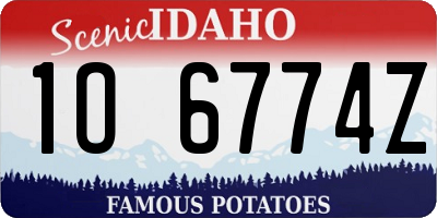 ID license plate 1O6774Z