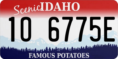 ID license plate 1O6775E