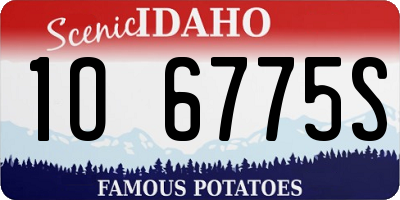 ID license plate 1O6775S