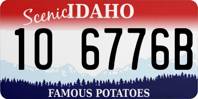 ID license plate 1O6776B