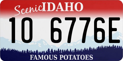 ID license plate 1O6776E