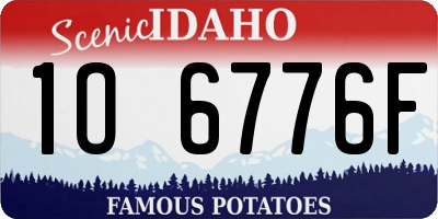 ID license plate 1O6776F