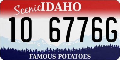 ID license plate 1O6776G