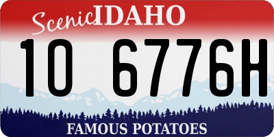 ID license plate 1O6776H