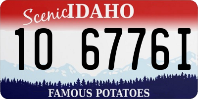 ID license plate 1O6776I