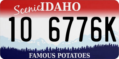ID license plate 1O6776K