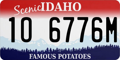 ID license plate 1O6776M