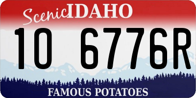 ID license plate 1O6776R