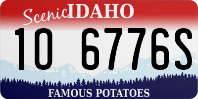 ID license plate 1O6776S