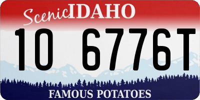 ID license plate 1O6776T