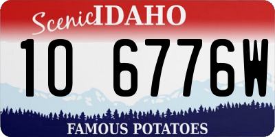 ID license plate 1O6776W