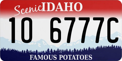 ID license plate 1O6777C
