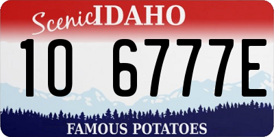 ID license plate 1O6777E
