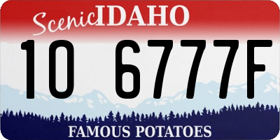 ID license plate 1O6777F