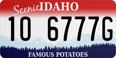 ID license plate 1O6777G