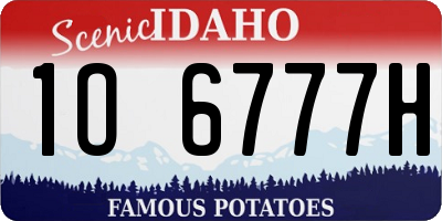 ID license plate 1O6777H