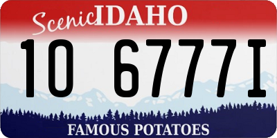 ID license plate 1O6777I