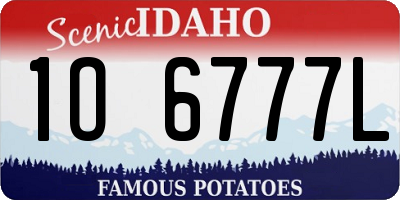 ID license plate 1O6777L