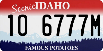 ID license plate 1O6777M