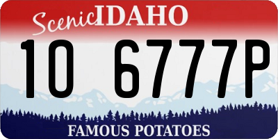 ID license plate 1O6777P