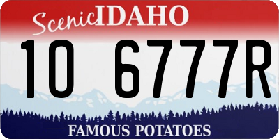 ID license plate 1O6777R
