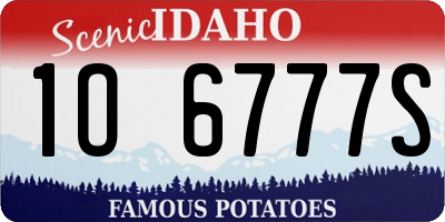 ID license plate 1O6777S