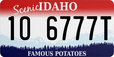 ID license plate 1O6777T