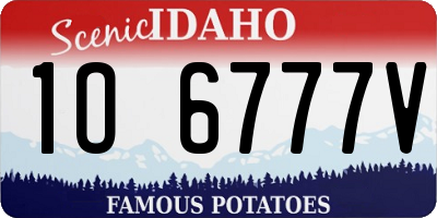 ID license plate 1O6777V