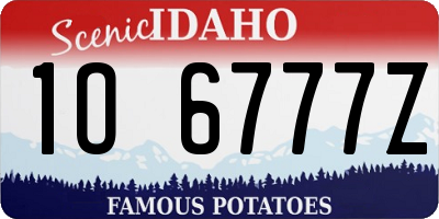 ID license plate 1O6777Z