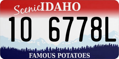 ID license plate 1O6778L