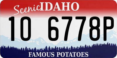 ID license plate 1O6778P