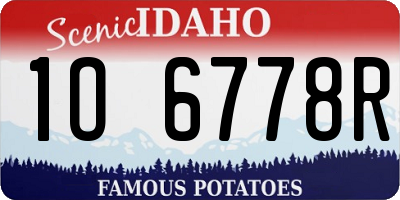 ID license plate 1O6778R