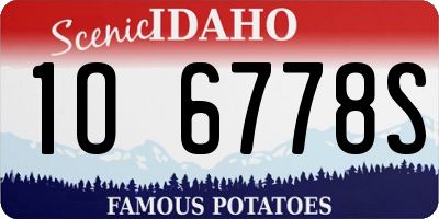 ID license plate 1O6778S
