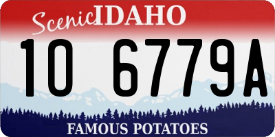 ID license plate 1O6779A