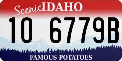 ID license plate 1O6779B