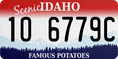 ID license plate 1O6779C
