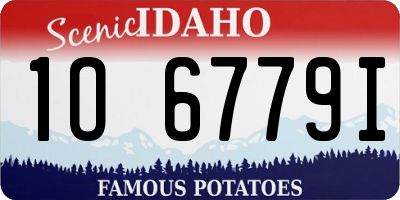 ID license plate 1O6779I