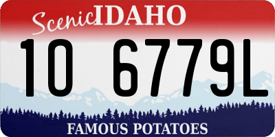 ID license plate 1O6779L