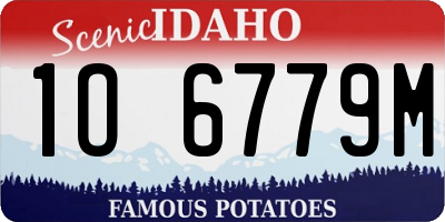 ID license plate 1O6779M