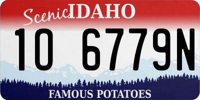 ID license plate 1O6779N