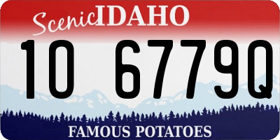 ID license plate 1O6779Q